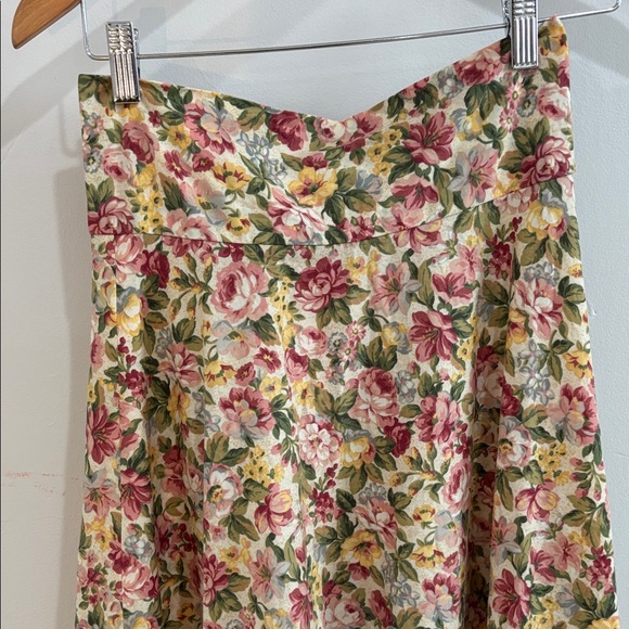 Vintage Handmade Floral Prairie Maxi Skirt with Ruffle Trim - Picture 3 of 5